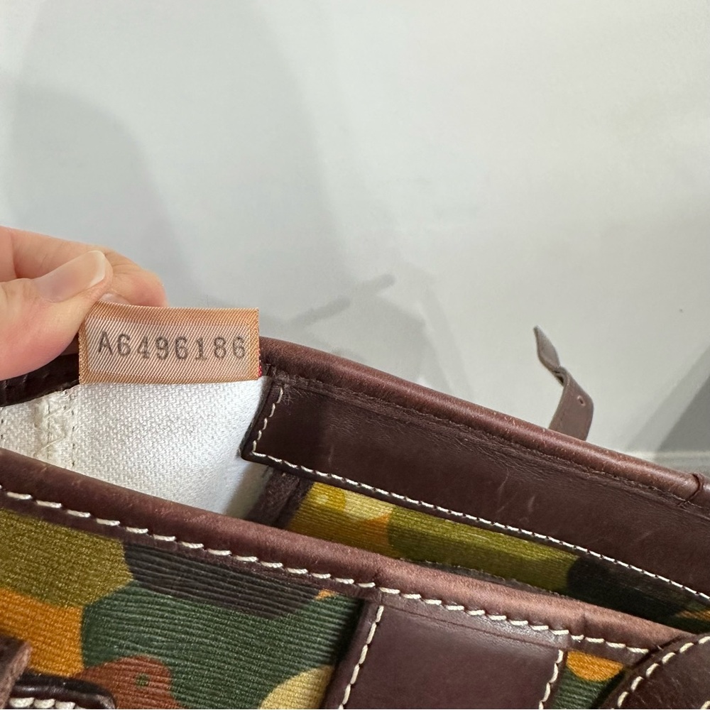 Dooney & Bourke Duck Print Camouflage Tote Bucket Bag vintage rare print - Picture 12 of 14